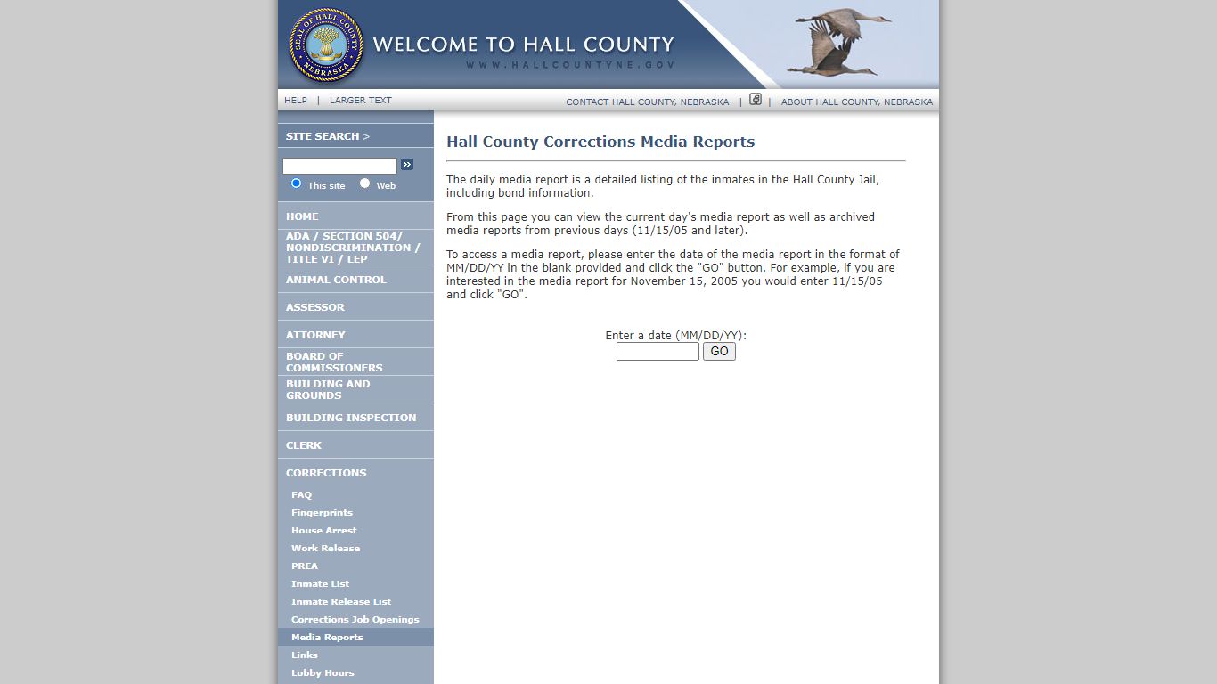 Hall County Corrections Media Reports - Hall County, Nebraska