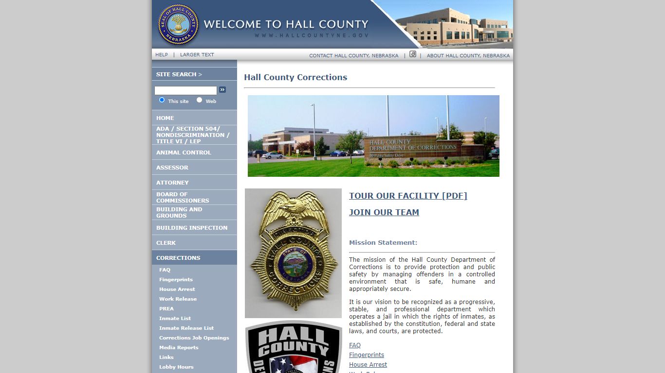 Hall County Corrections - Hall County, Nebraska