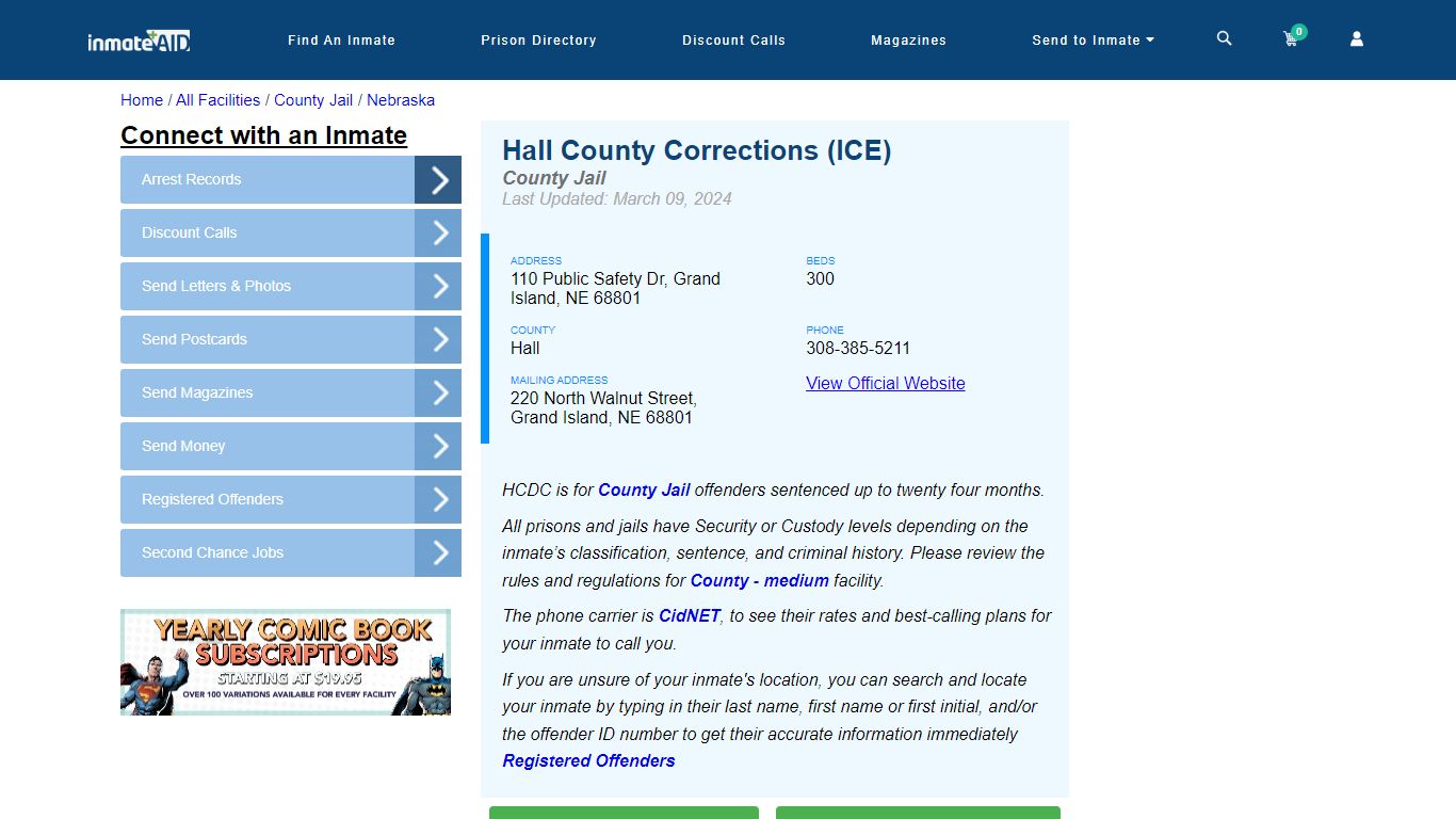 Hall County Corrections (ICE) - Inmate Locator